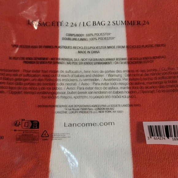 Lancome Summer Striped Tote Bag - Picture 6 of 7